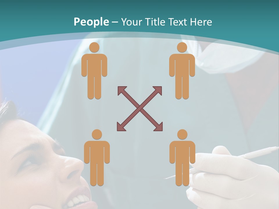 Two People Open Examining PowerPoint Template