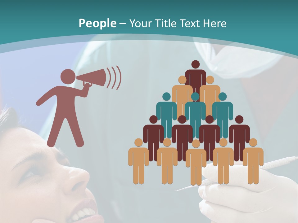 Two People Open Examining PowerPoint Template