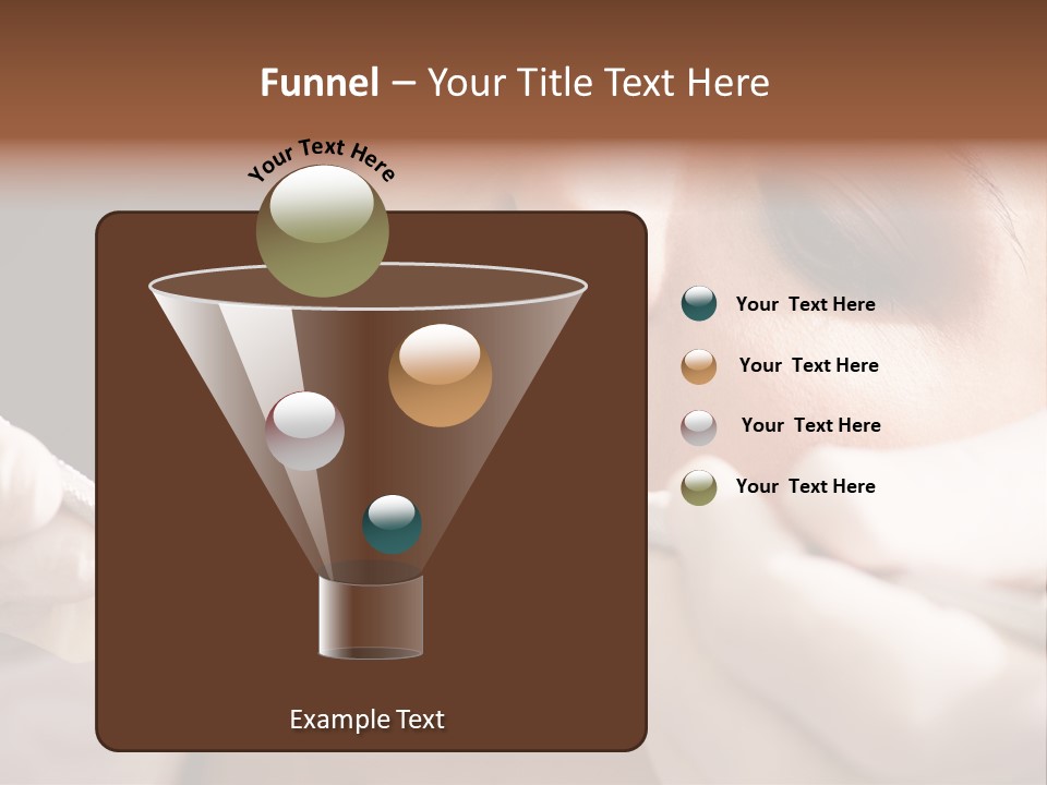 Angled Mirror Caucasian Examining PowerPoint Template