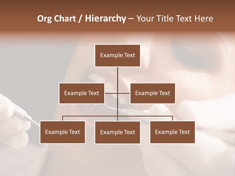 Angled Mirror Caucasian Examining PowerPoint Template