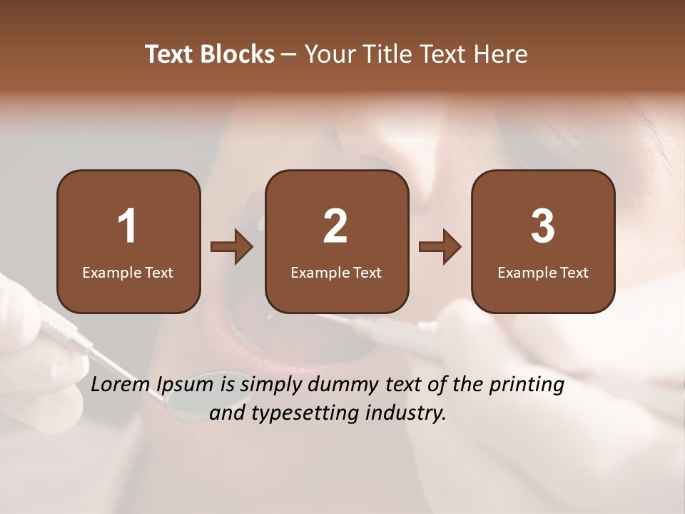 Angled Mirror Caucasian Examining PowerPoint Template