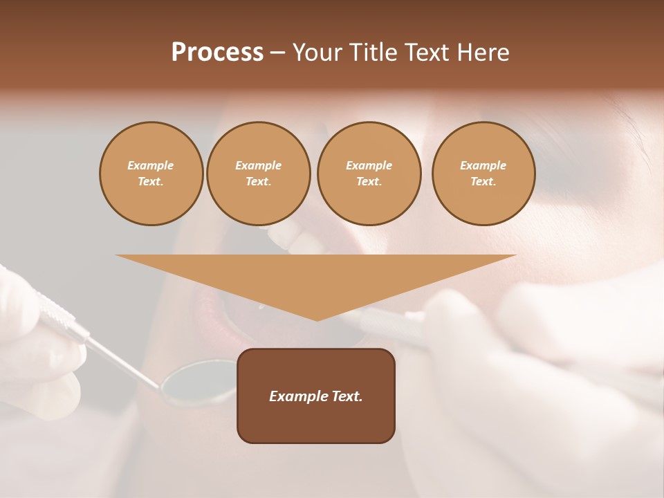 Angled Mirror Caucasian Examining PowerPoint Template