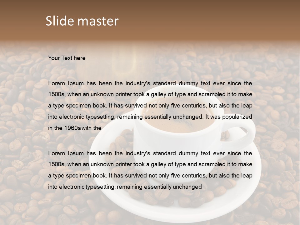 Aromatic Caffeine Drink PowerPoint Template