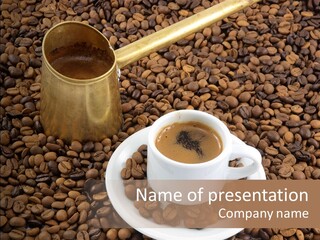 Hot Flavor Caffeine PowerPoint Template