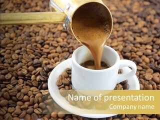 Caffeine Cup Coffee PowerPoint Template