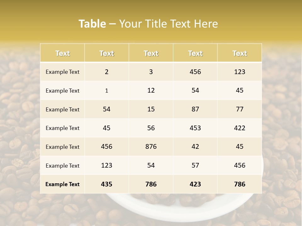 Caffeine Cup Coffee PowerPoint Template