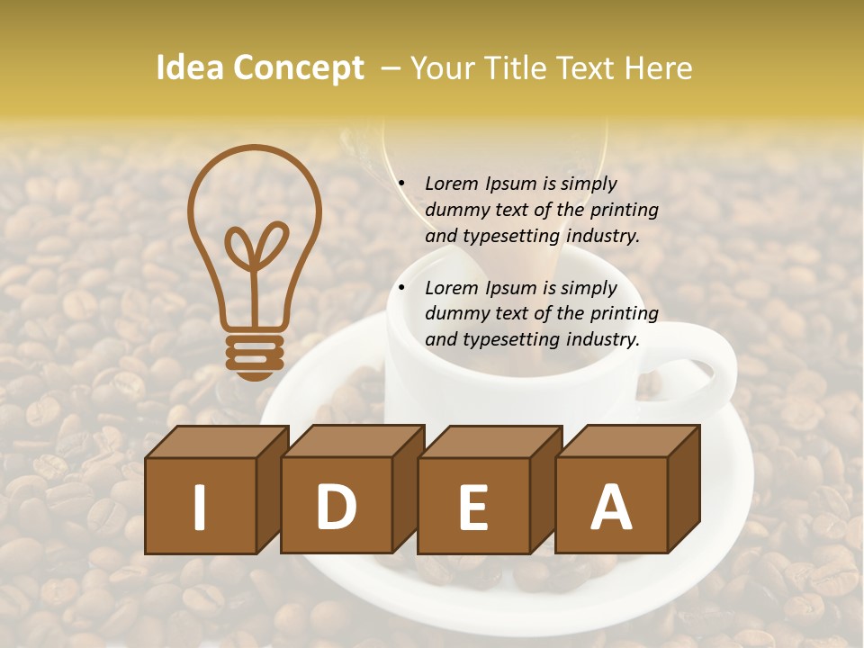 Caffeine Cup Coffee PowerPoint Template