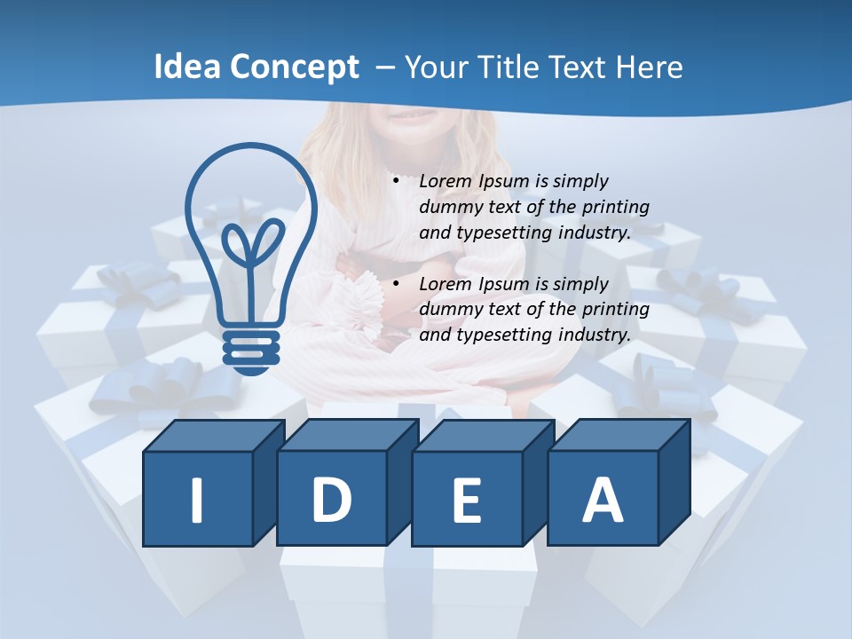 Nightie Nightdress Smile PowerPoint Template