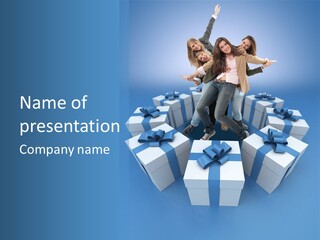 Gift Jeans Beautiful PowerPoint Template