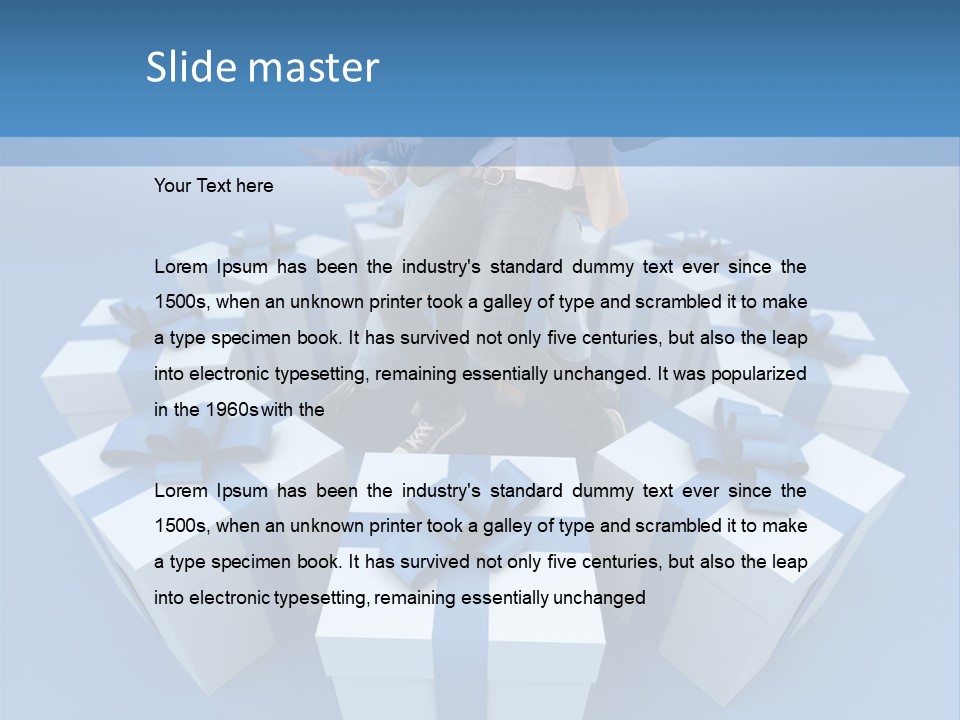 Gift Jeans Beautiful PowerPoint Template