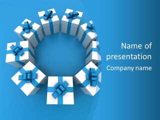 Ribbon Parcel Greetings PowerPoint Template