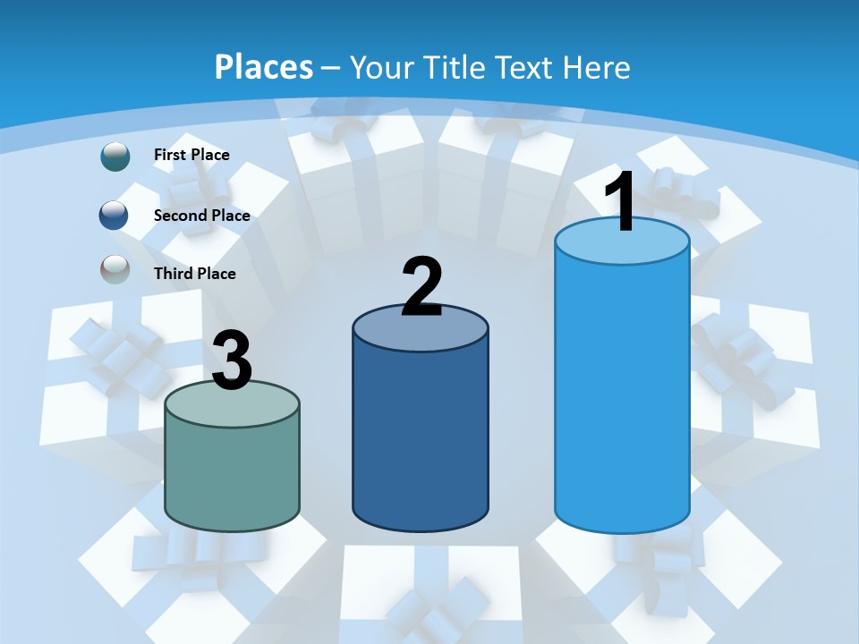 Ribbon Parcel Greetings PowerPoint Template