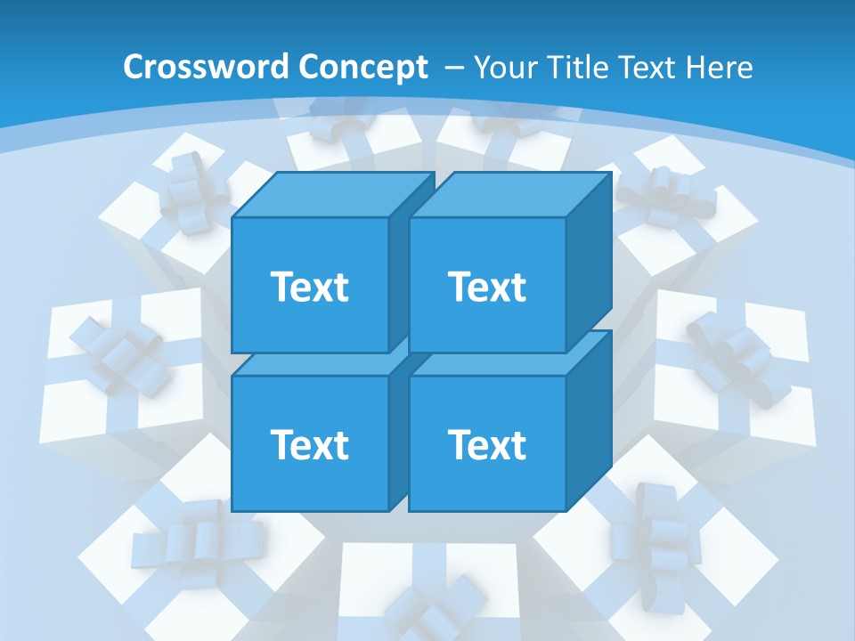 Ribbon Parcel Greetings PowerPoint Template