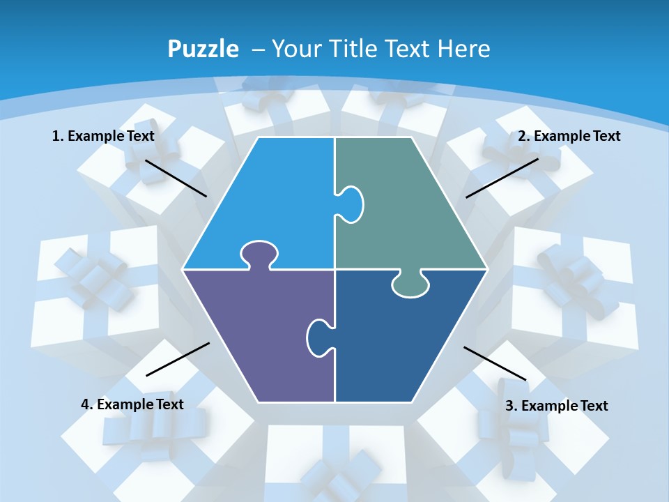 Ribbon Parcel Greetings PowerPoint Template