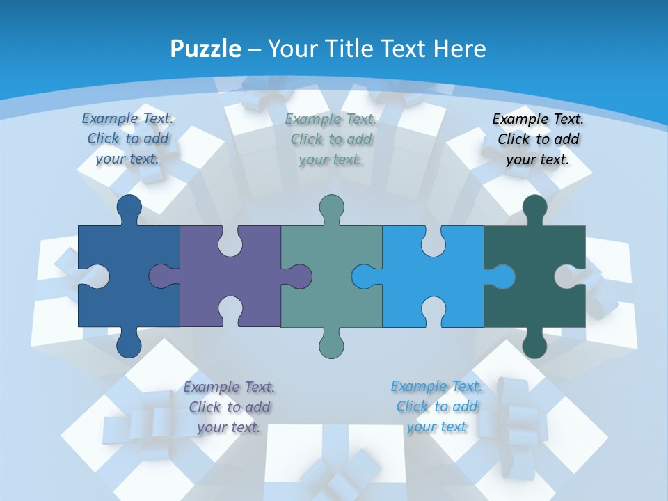 Ribbon Parcel Greetings PowerPoint Template