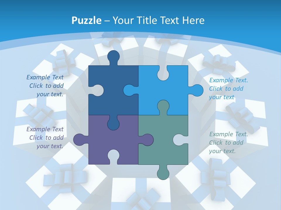 Ribbon Parcel Greetings PowerPoint Template