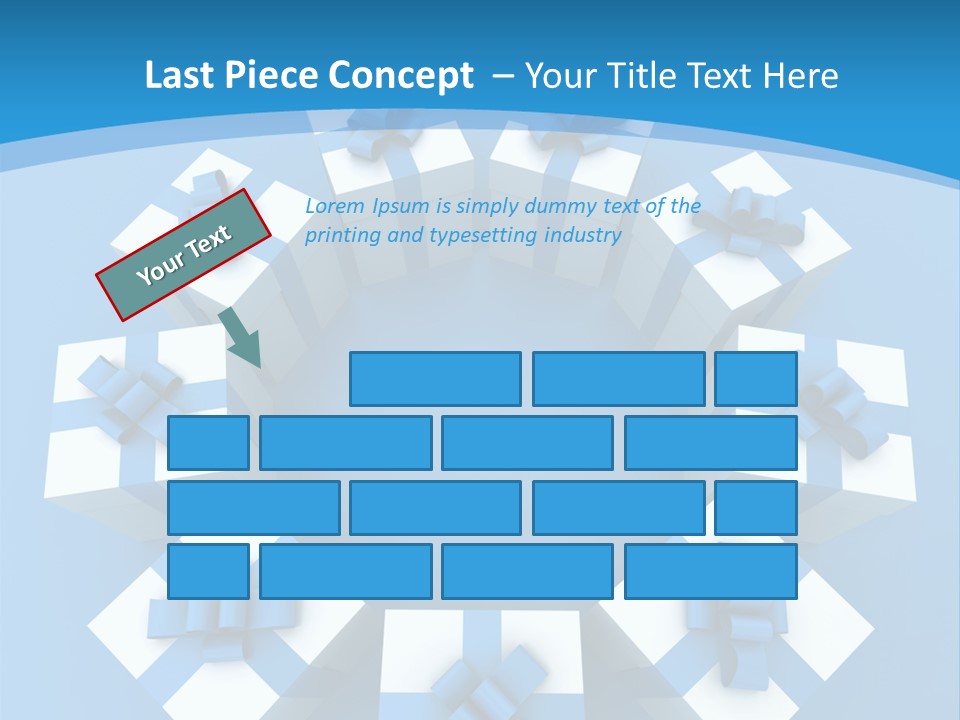 Ribbon Parcel Greetings PowerPoint Template