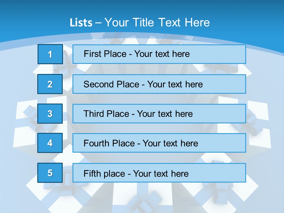 Ribbon Parcel Greetings PowerPoint Template