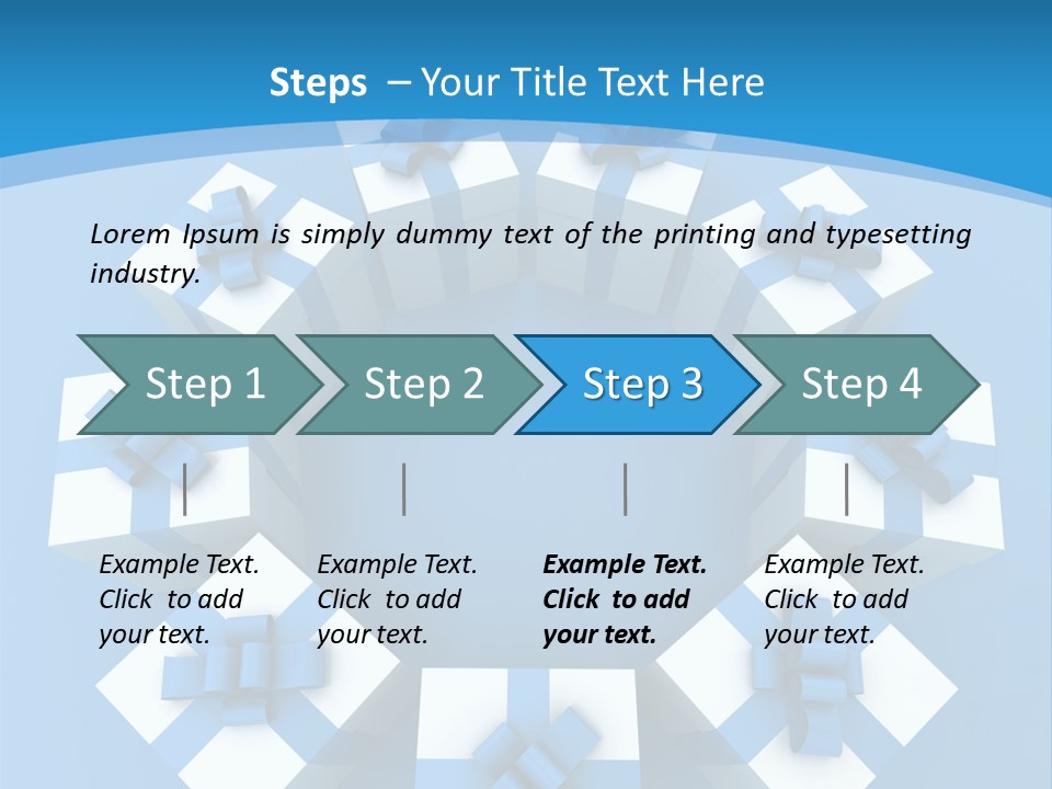 Ribbon Parcel Greetings PowerPoint Template