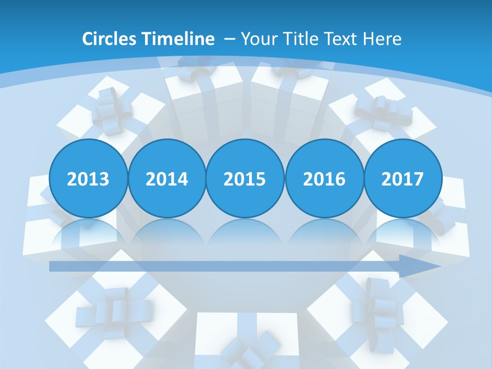 Ribbon Parcel Greetings PowerPoint Template