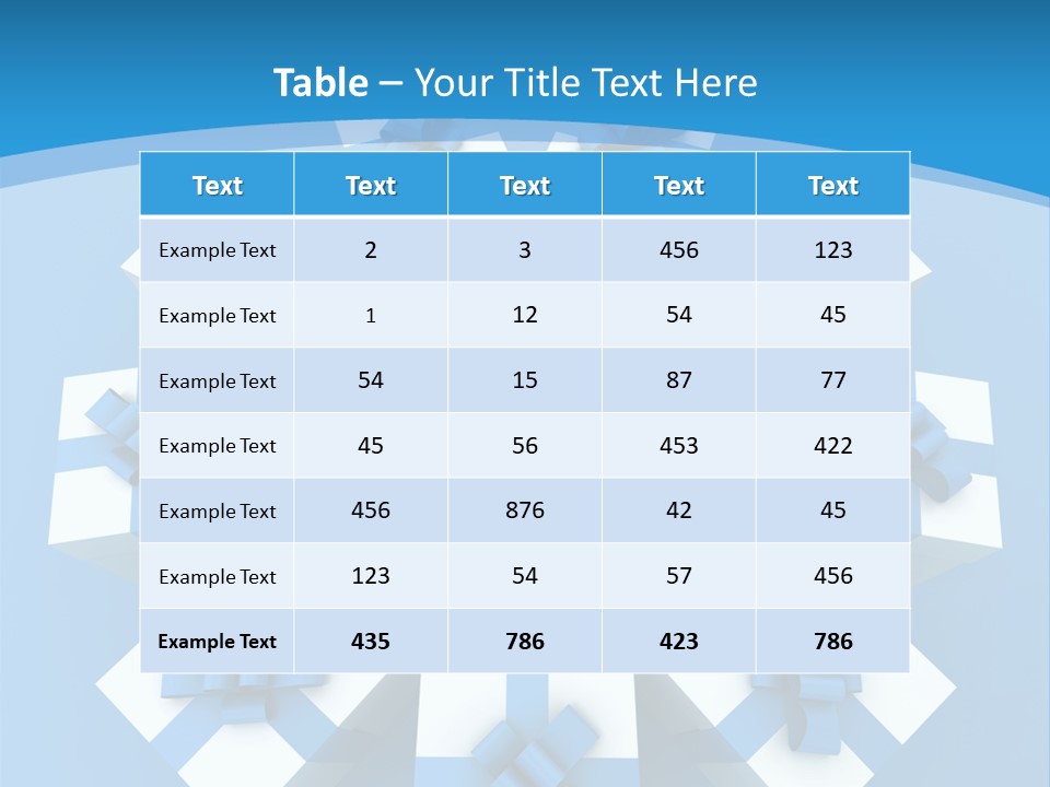 Ribbon Parcel Greetings PowerPoint Template