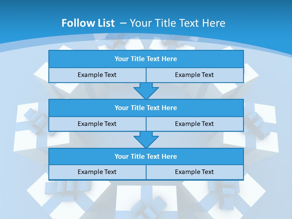 Ribbon Parcel Greetings PowerPoint Template