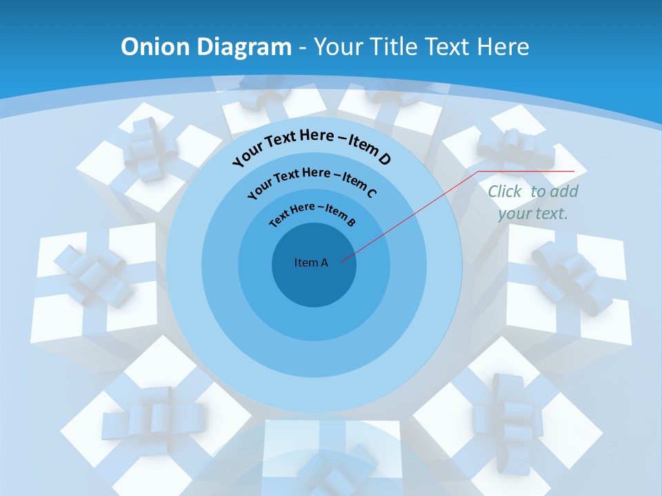 Ribbon Parcel Greetings PowerPoint Template