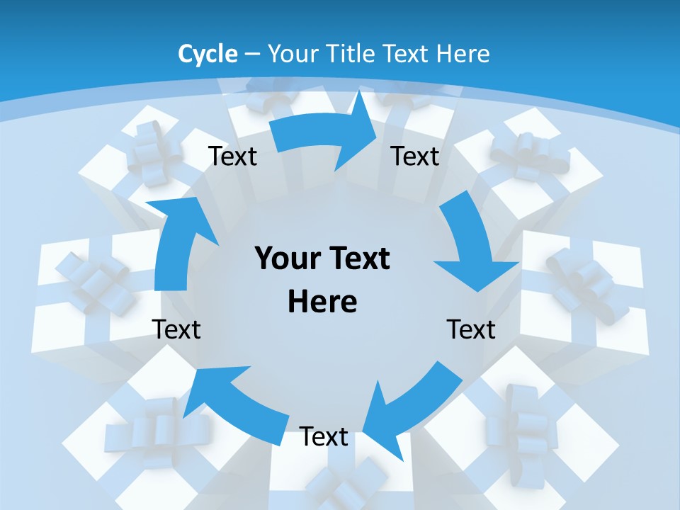 Ribbon Parcel Greetings PowerPoint Template