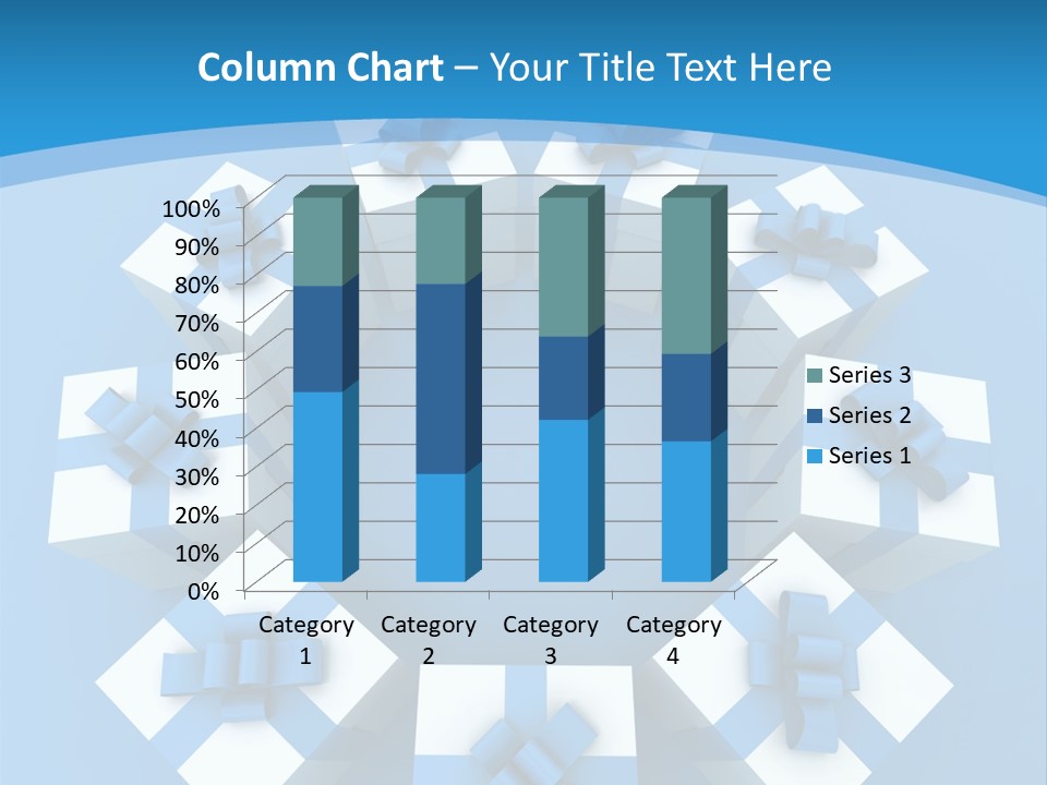 Ribbon Parcel Greetings PowerPoint Template