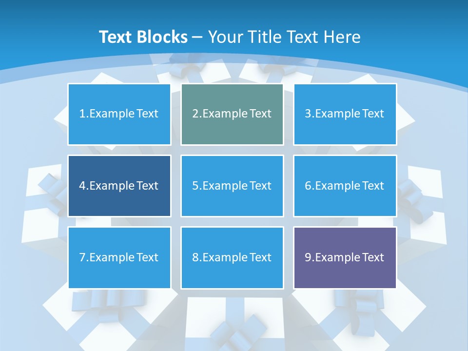 Ribbon Parcel Greetings PowerPoint Template