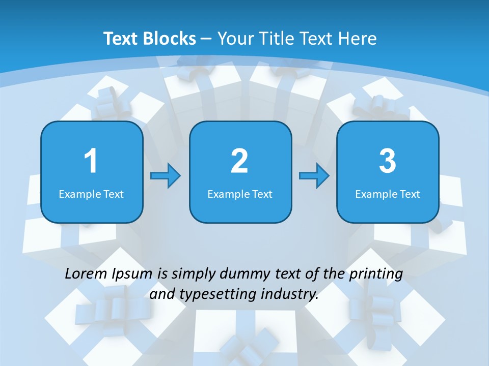 Ribbon Parcel Greetings PowerPoint Template