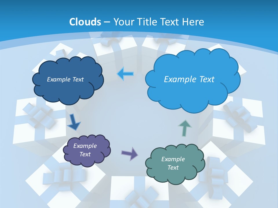 Ribbon Parcel Greetings PowerPoint Template