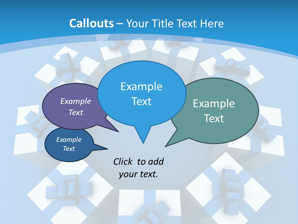 Ribbon Parcel Greetings PowerPoint Template