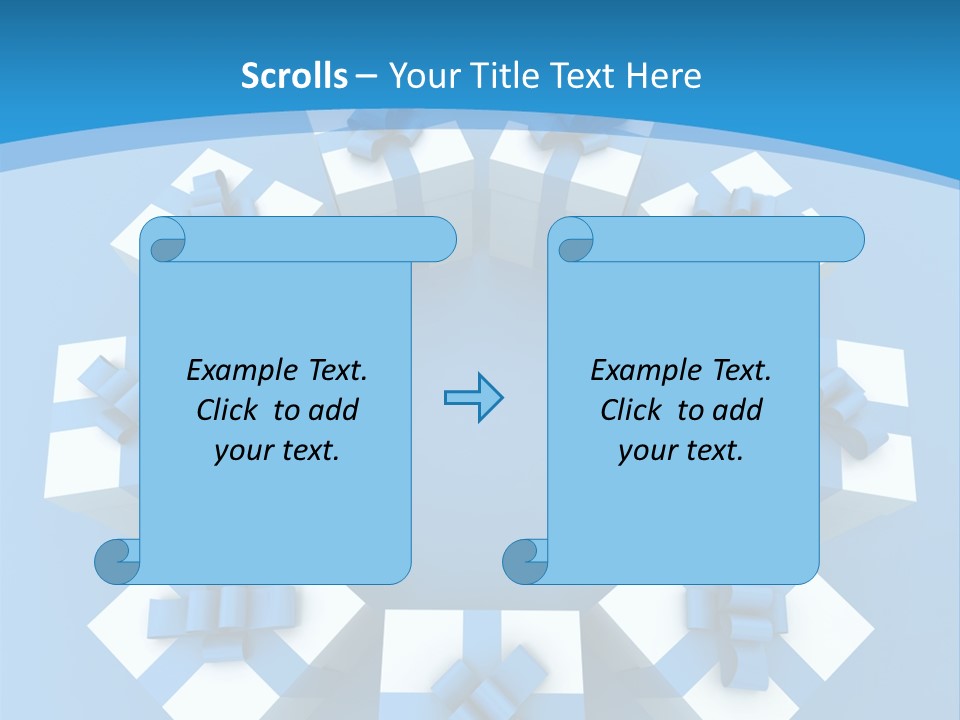 Ribbon Parcel Greetings PowerPoint Template