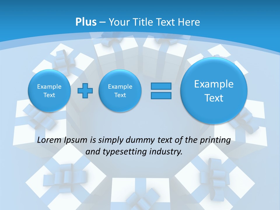 Ribbon Parcel Greetings PowerPoint Template