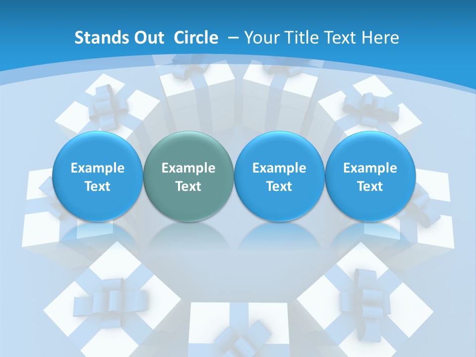 Ribbon Parcel Greetings PowerPoint Template