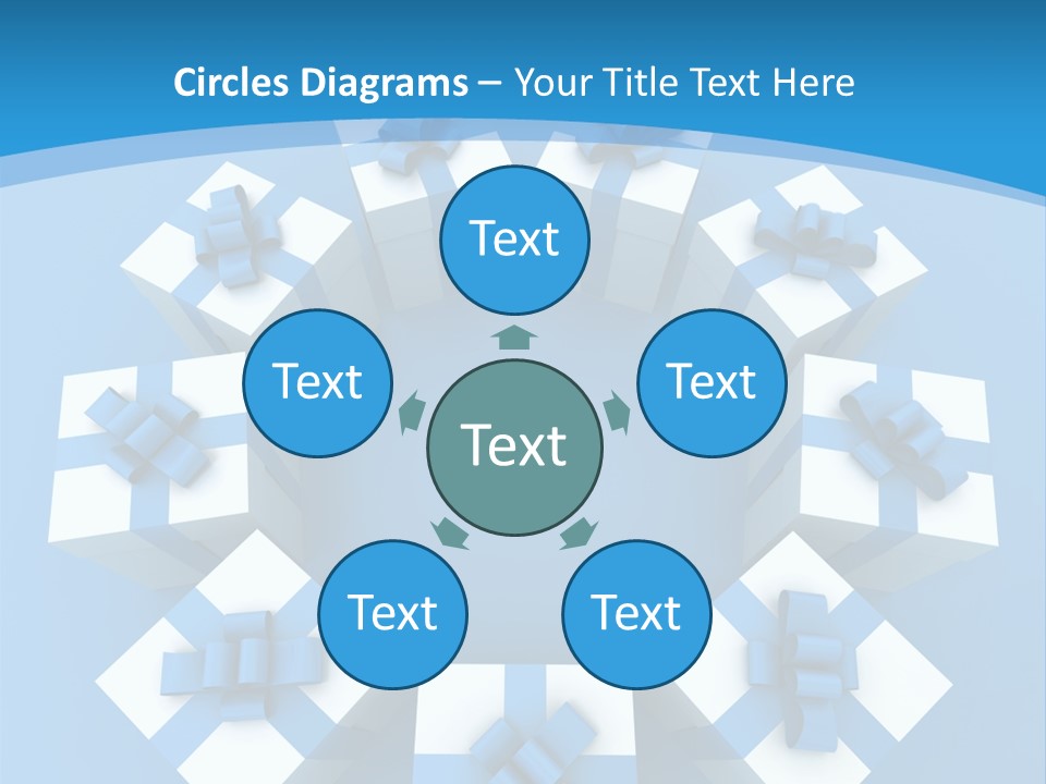 Ribbon Parcel Greetings PowerPoint Template