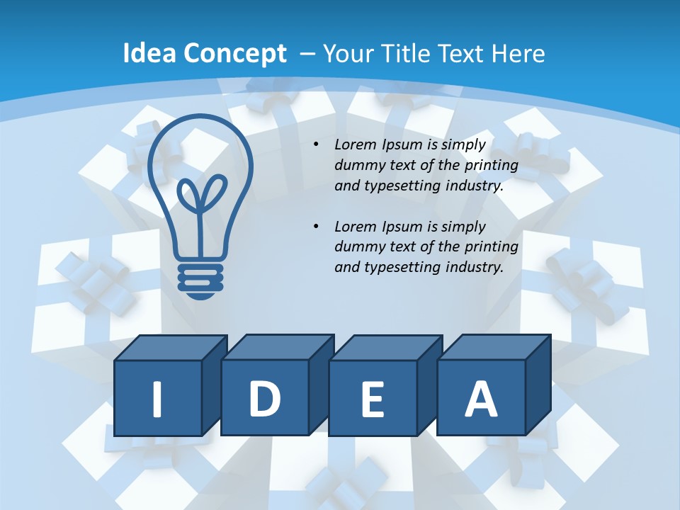 Ribbon Parcel Greetings PowerPoint Template