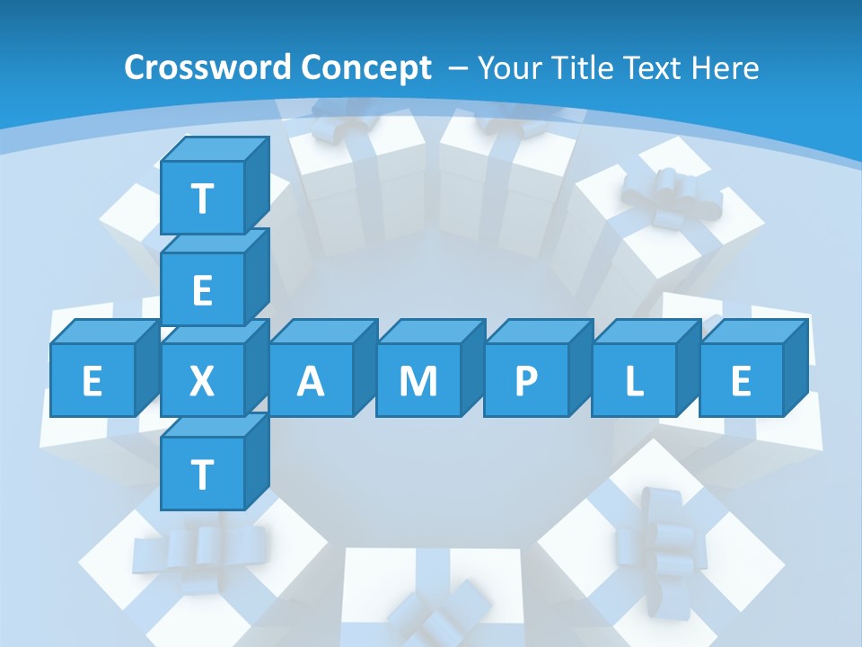 Ribbon Parcel Greetings PowerPoint Template