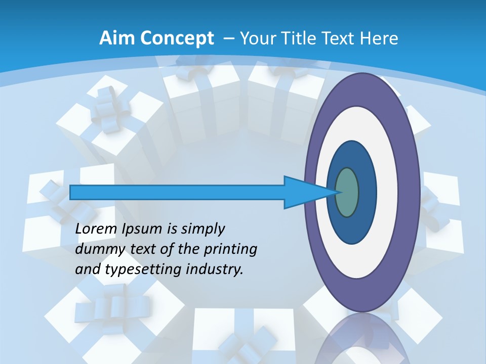 Ribbon Parcel Greetings PowerPoint Template