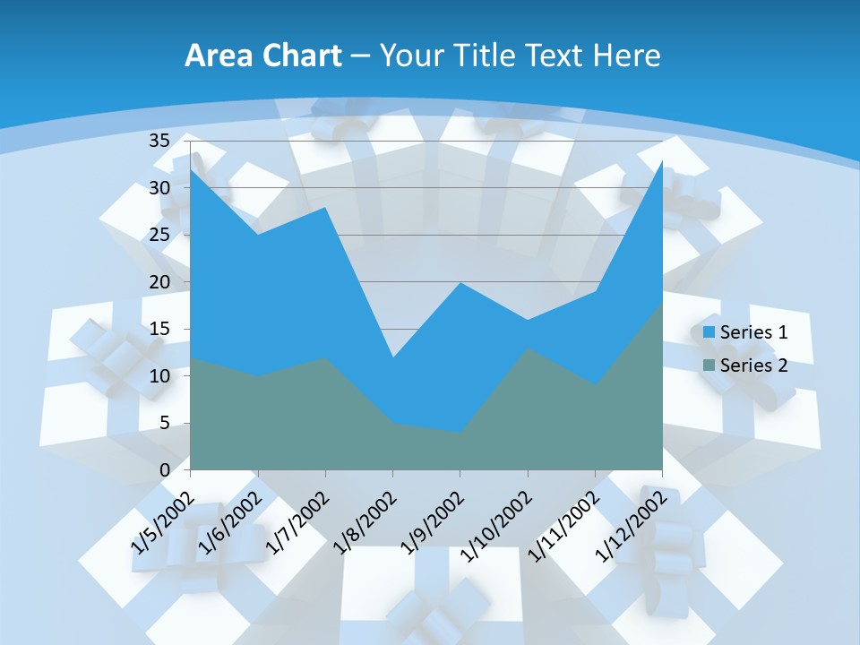 Ribbon Parcel Greetings PowerPoint Template