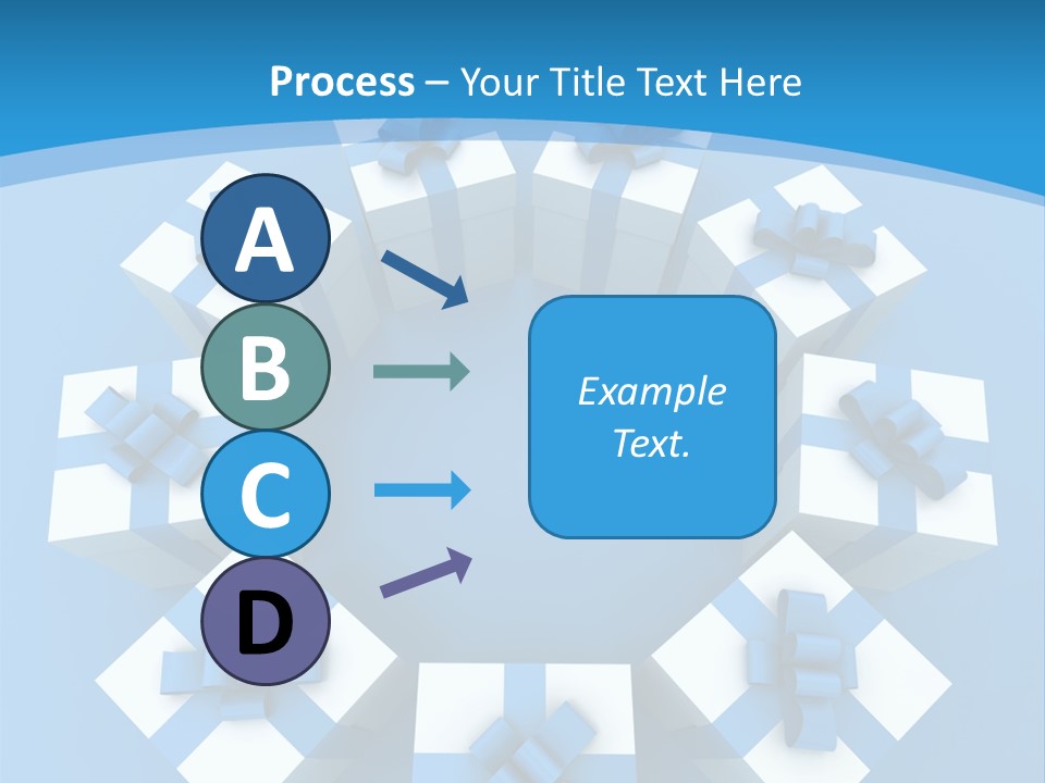 Ribbon Parcel Greetings PowerPoint Template