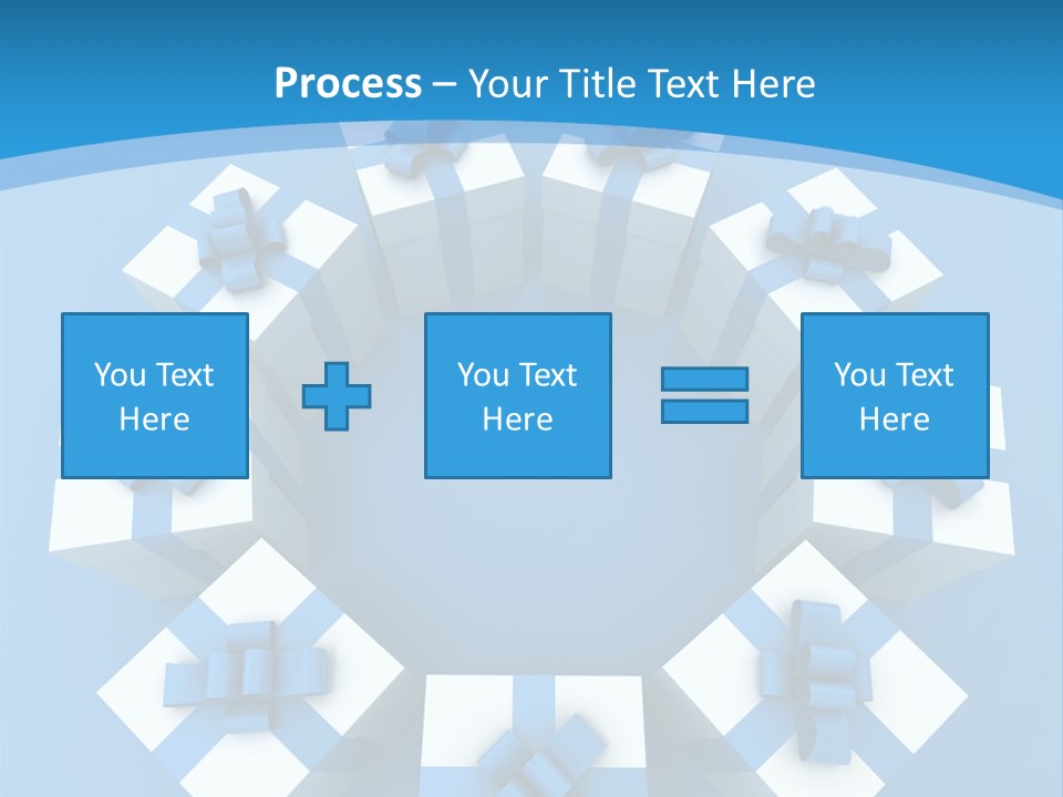 Ribbon Parcel Greetings PowerPoint Template