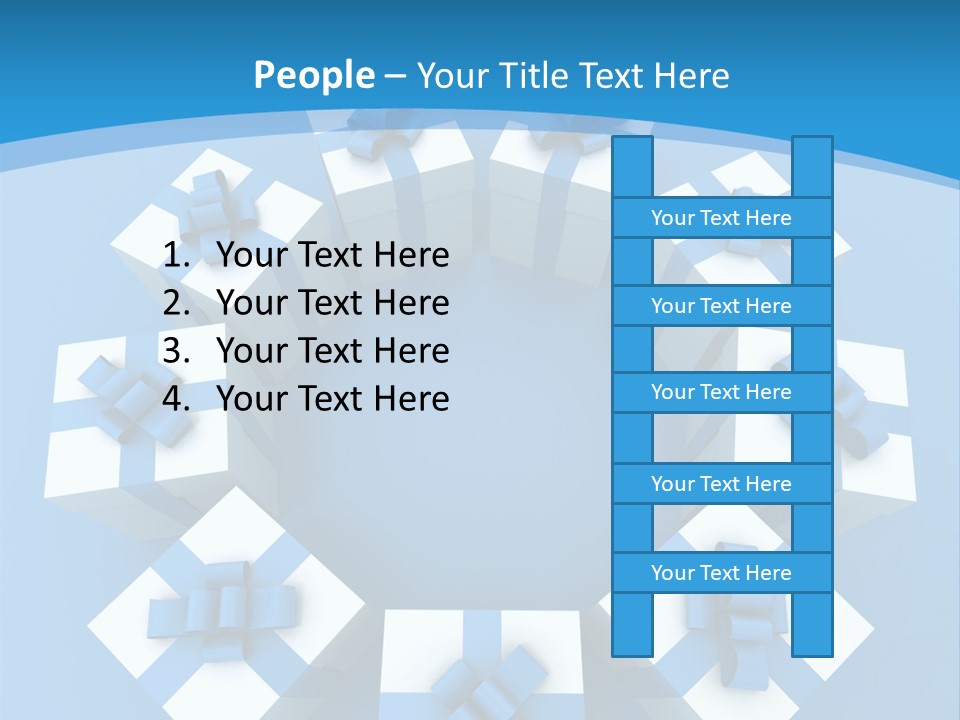 Ribbon Parcel Greetings PowerPoint Template