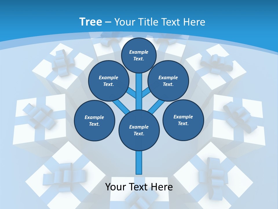 Ribbon Parcel Greetings PowerPoint Template