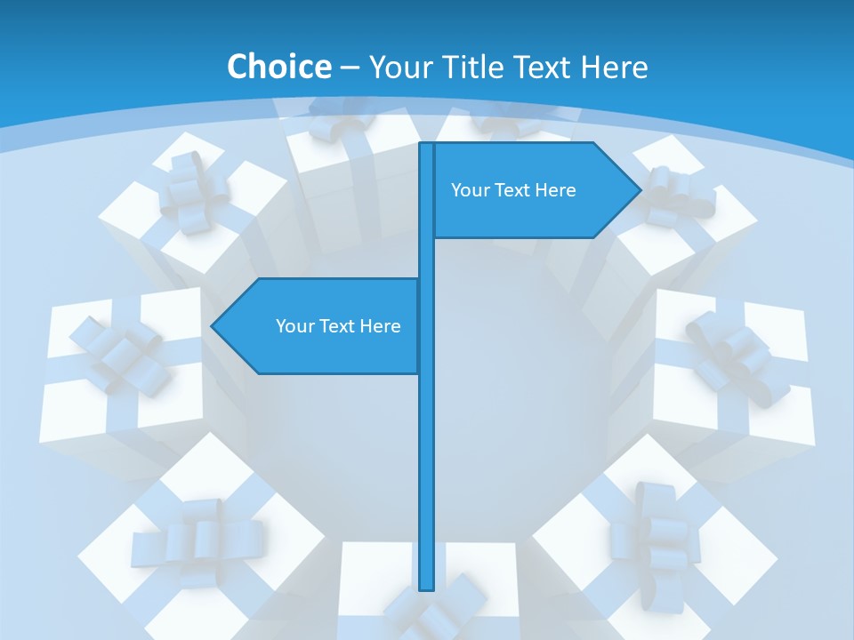 Ribbon Parcel Greetings PowerPoint Template