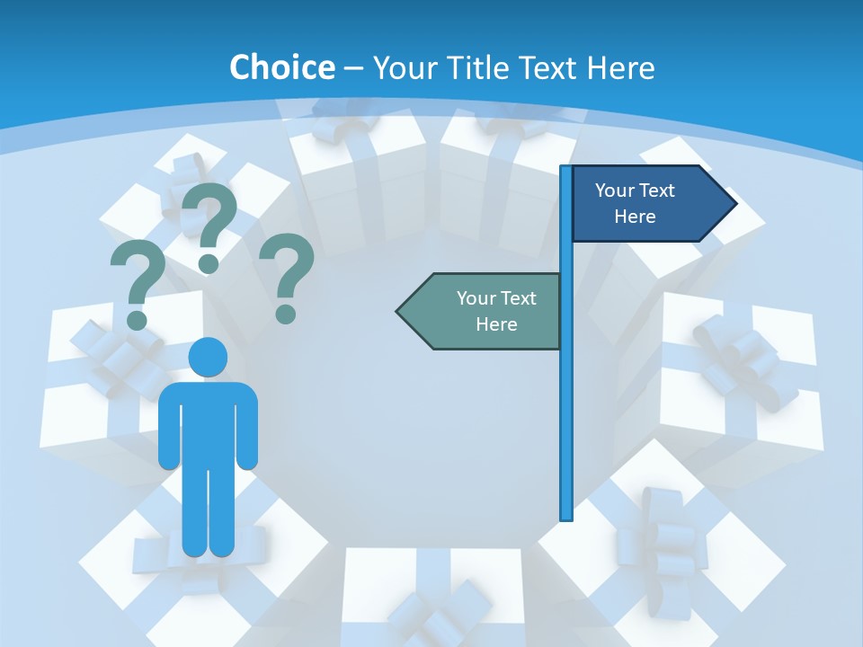 Ribbon Parcel Greetings PowerPoint Template