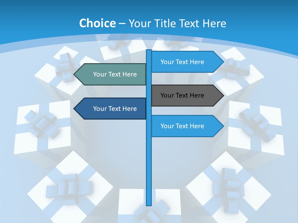 Ribbon Parcel Greetings PowerPoint Template