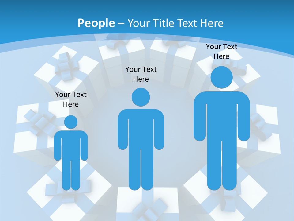 Ribbon Parcel Greetings PowerPoint Template