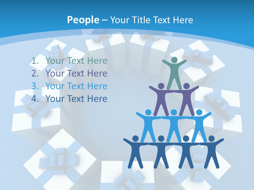 Ribbon Parcel Greetings PowerPoint Template